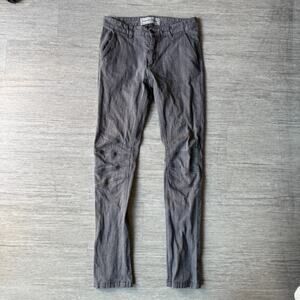 Farmers Market Iceland Herringbone Moto Style Pants Women's M Taupe Skinny 27x30